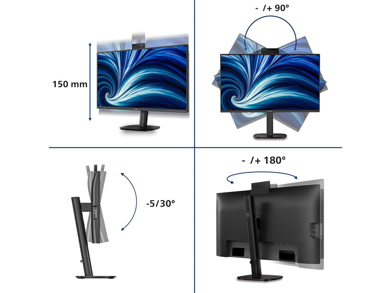 27" Philips 27B2N3500JH - 2560x1440 (QHD) - 120Hz - IPS - 15W USB-C