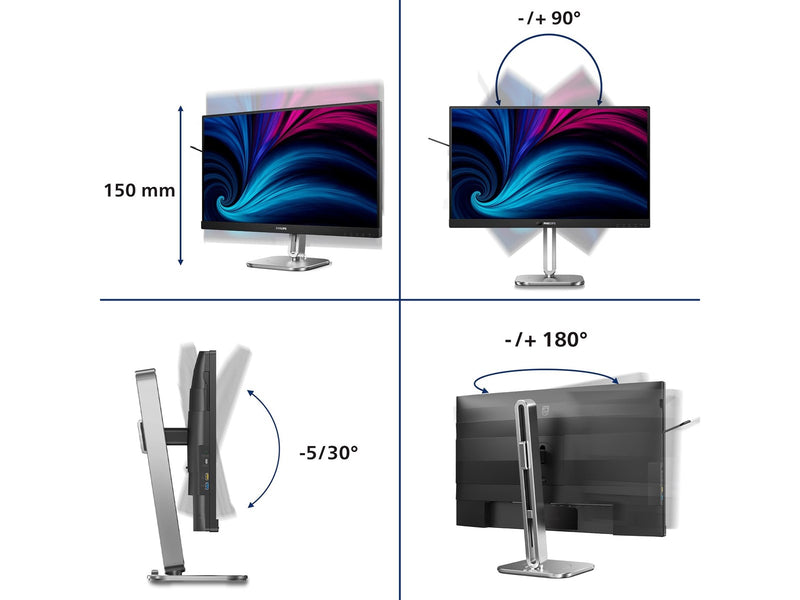 27" Philips 27B2U6903 - 3840x2160 (4K) - 60Hz - IPS - 100W USB-C - KVM switch