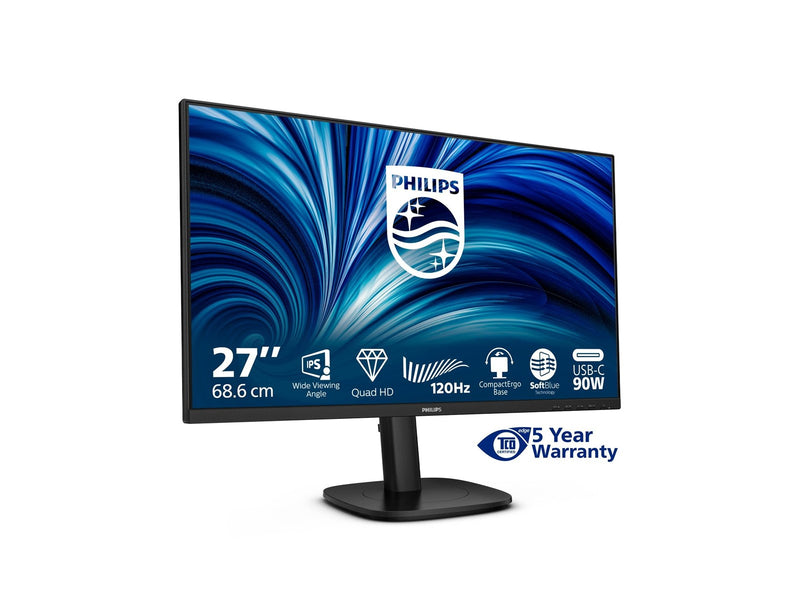 27" Philips 3000 Series 27B2U3601 - 2560x1440 (QHD) - 120Hz - IPS - 90W USB-C