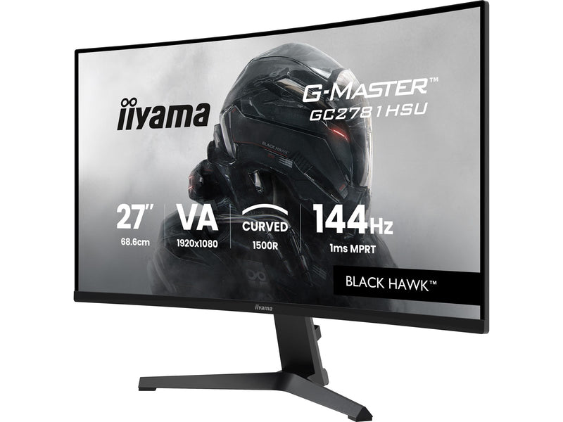 27" iiyama G-MASTER Black Hawk GC2781HSU-B1 - LED monitor - curved - Full HD (1080p) - 27"