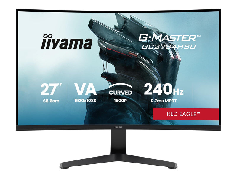27" iiyama G-MASTER Red Eagle GC2784HSU-B1 - LED monitor - curved - Full HD (1080p) - 27" - HDR