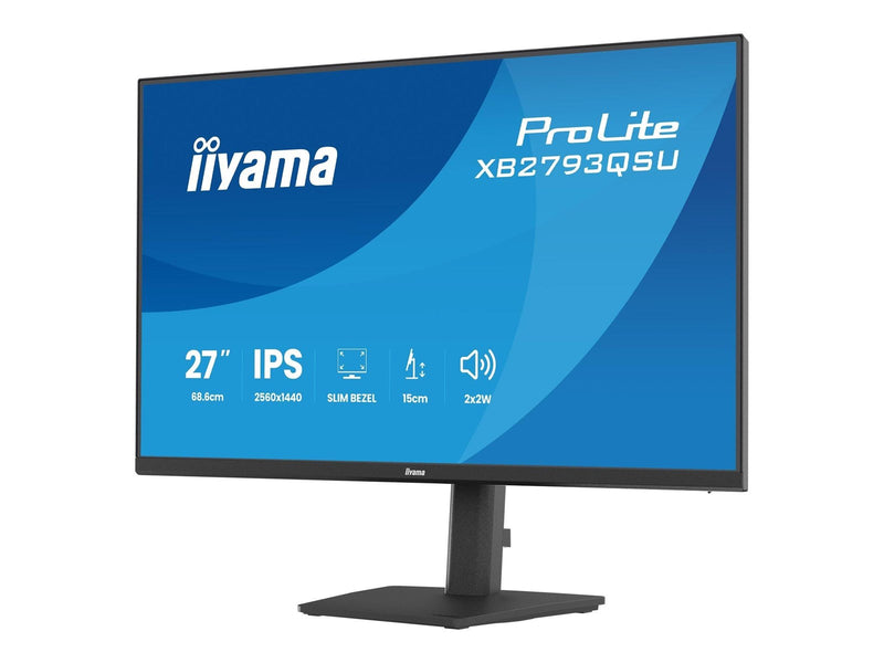 27" iiyama ProLite XB2793QSU - 2560x1440 (QHD) - 75Hz - IPS
