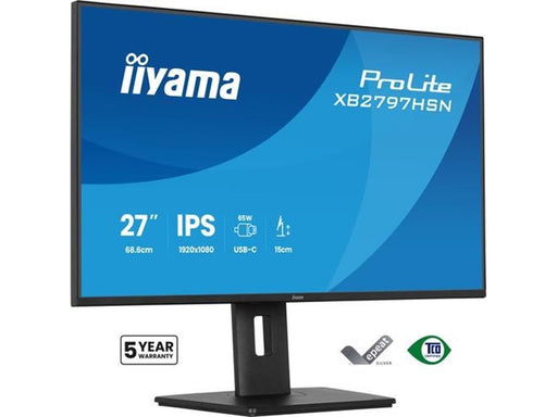 27" iiyama ProLite XB2797HSN - 1920x1080 (FHD) - 100Hz - IPS - 65W USB-C
