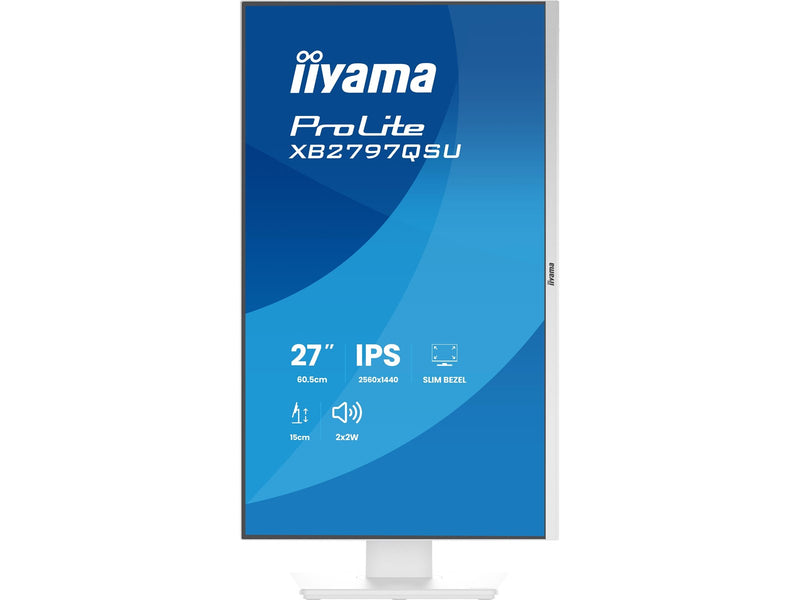 27" iiyama ProLite XB2797QSU - 2560x1440 (QHD) - 75Hz - IPS - 4.5W USB-C