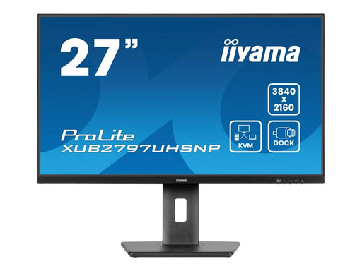 27" iiyama ProLite XUB2797UHSNP-B1 - 3840x2160 - 60Hz - IPS - 96W USB-C - KVM switch