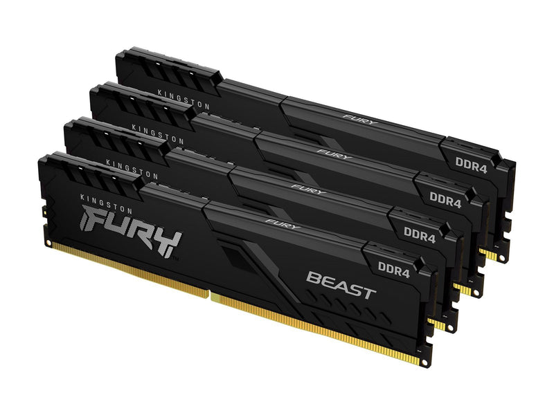 Kingston FURY Beast DDR4-3200 - 32GB - CL16 - Quad Channel (4 pcs) - Intel XMP - Schwarz