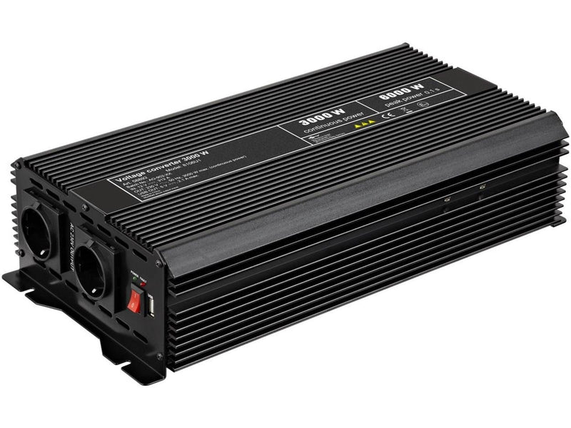 Pro Voltage converter 3.000 W black - converts 12 V D