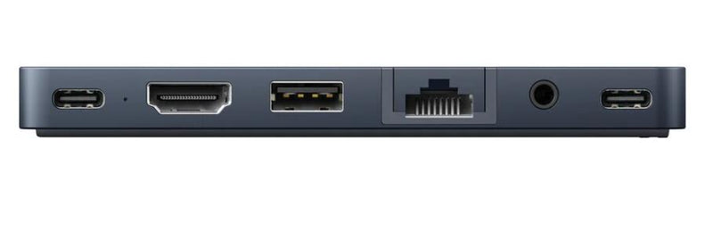 Hyper® HyperDrive Dual USB-C® TB compatible 7-in-2 Hub w univ. USB-C® ext adaptor - MN Blue - für alle MacBooks