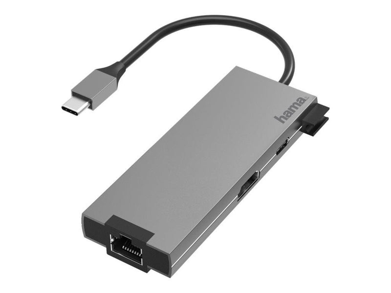 Hama Multiport Adapter - docking station - USB-C 3.2 Gen 1 - HDMI - GigE