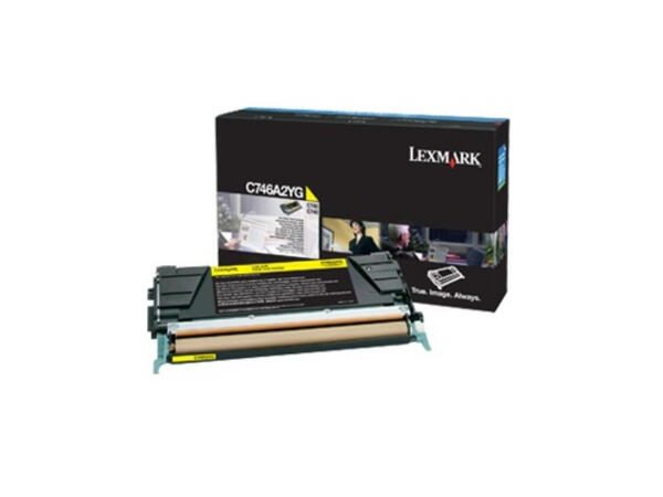 Lexmark Original Toner gelb 7.000 Seiten (C746A3YG) für C746dn/dtn/n, 748de/dte/e