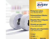 Avery Labels on roll for 1 line pricing gun up to 8 digits removable white