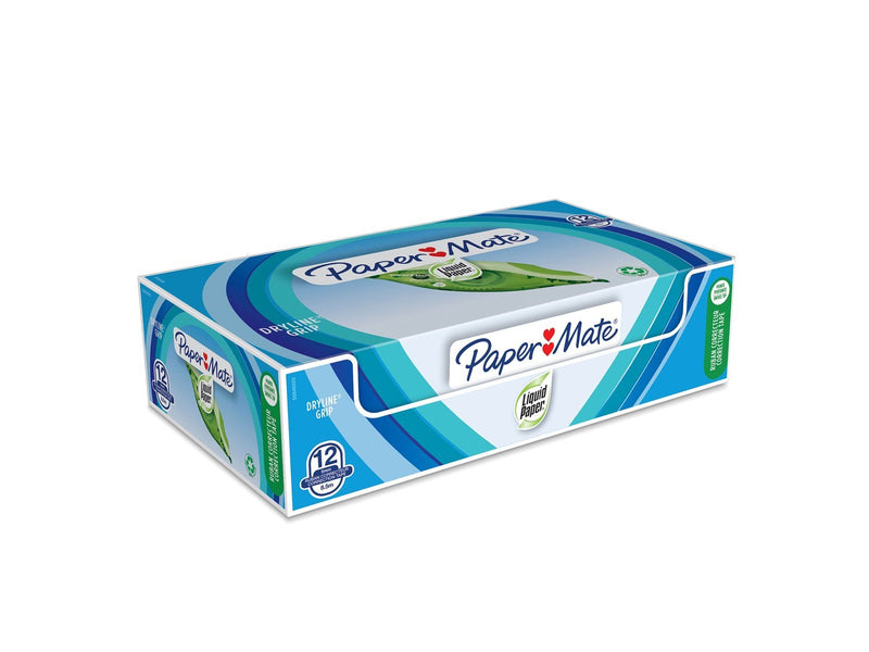LIQUID PAPER Paper Mate Liquid Paper DryLine Grip-Korrekturband | recycelt | 12er-Box