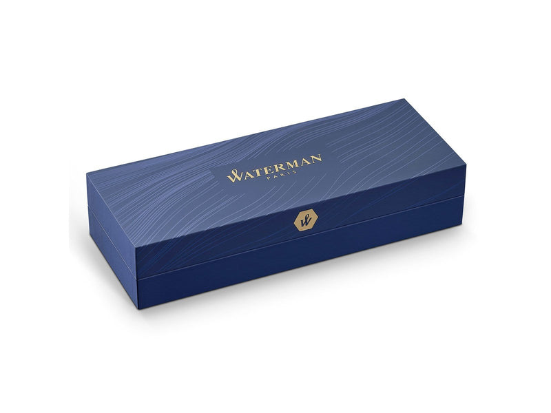 Waterman Carène Black Sea Füller | hochglänzend Schwarz mit Clip aus 23-karätigem Gold | Füllfederhalter mit mittlerer Feder | b