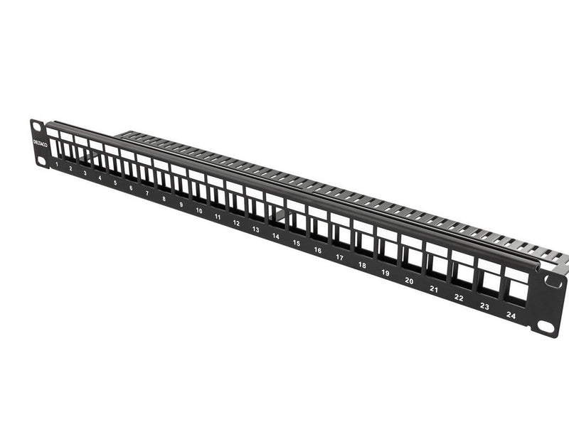 Deltaco Patch Panel 24-Port 1U 19" Without Connectors