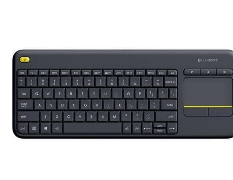 Logitech K400 Plus Ergonomic Wireless Touch - Tastaturen - Englisch (US) - Schwarz
