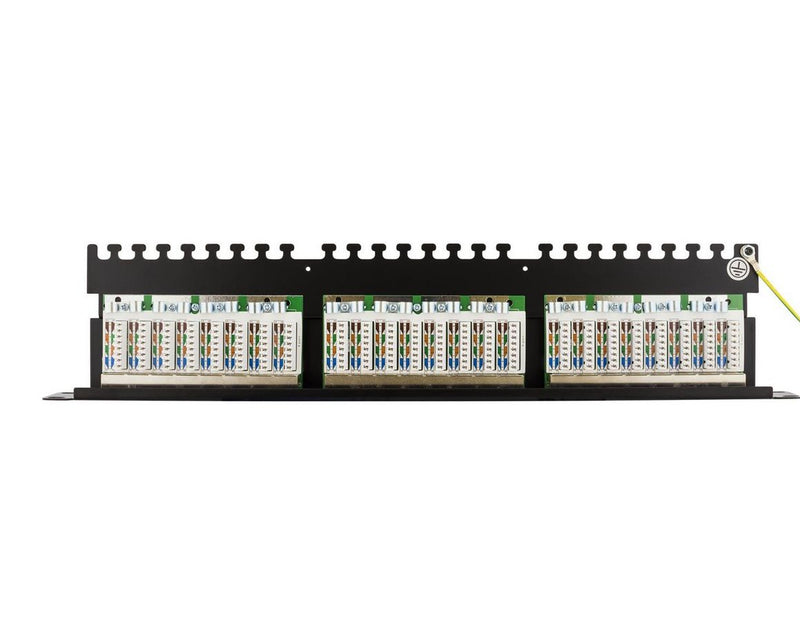 Deltaco PAN-201 STP patch panel 24xRJ45 Cat6 1U 19" metal black