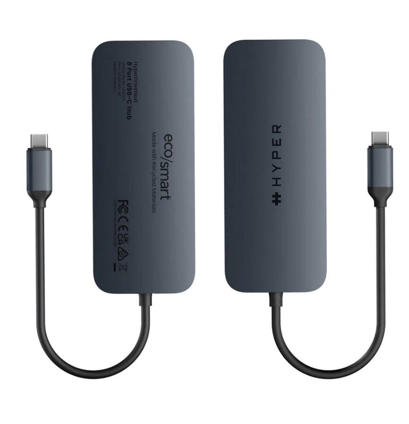 Hyper® HyperDrive EcoSmart™ Gen.2 Universal USB-C® 8-in-1 Hub w 140 W PD3.1 Power Pass-thru