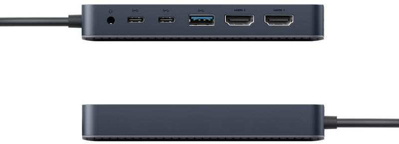 Hyper® HyperDrive Universal USB-C® 7-in1 Dual HDMI Mobile Dock - Grey - für MacBook M1/M2 MBAir/Pro®