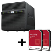 Synology DiskStation DS423 4 Einschübe NAS-Server Leergehäuse + 2x WD Red SATA 3.5' HDD 4TB Festplatte