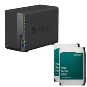 Synology DiskStation DS223 2 Einschübe NAS-Server Leergehäuse + 2x Synology Plus 3.5' SATA 6Gb/s Festplatte 12 TB (24TB)