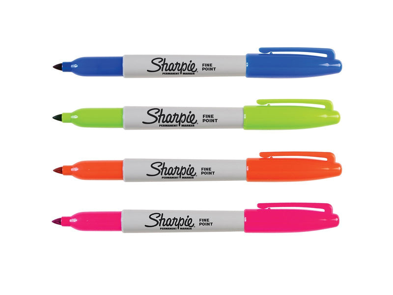 Sharpie Permanentmarker | feine Spitze | lustige Farben | 4 Stück