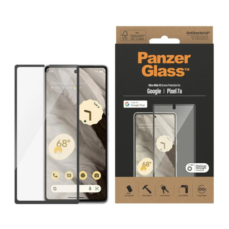 PanzerGlass™ Displayschutzfolie für das Google Pixel 7a (Ultra-Wide-Fit)