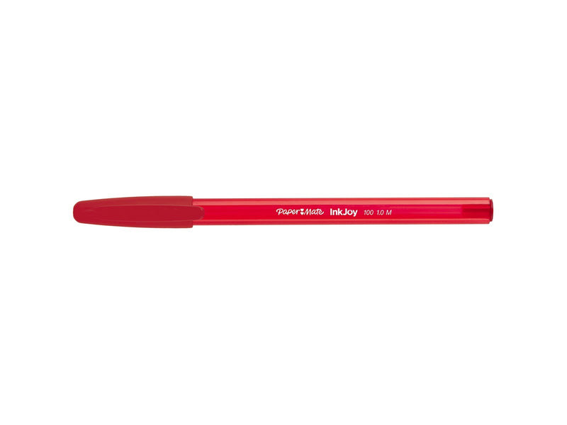 Paper Mate InkJoy 100ST Kugelschreiber | mittlere Spitze (1,0 mm) | Rot | 50 Stück
