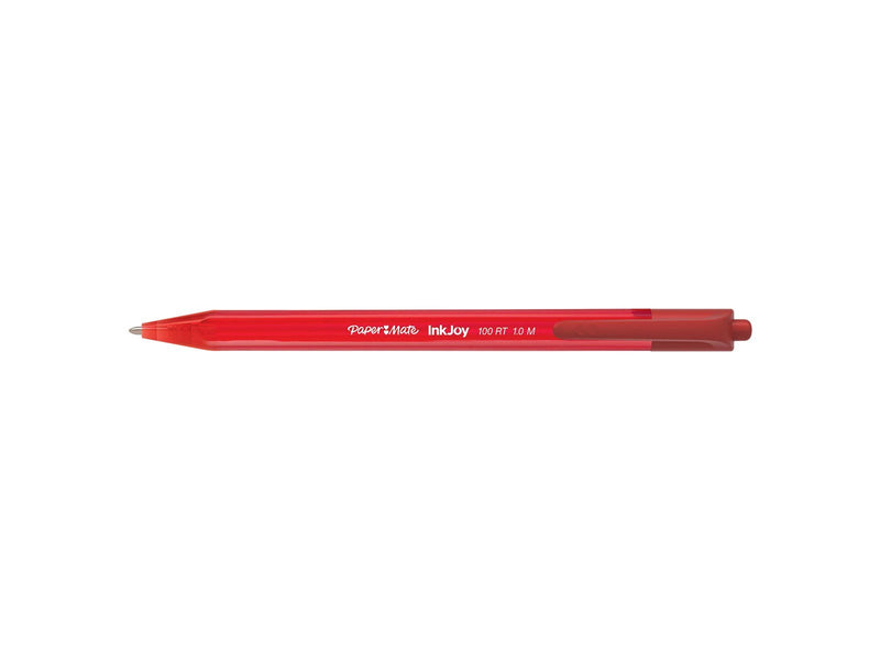 Paper Mate InkJoy 100RT Retractable Kugelschreiber | mittlere Spitze (1,0 mm) | Rot | 20 Stück