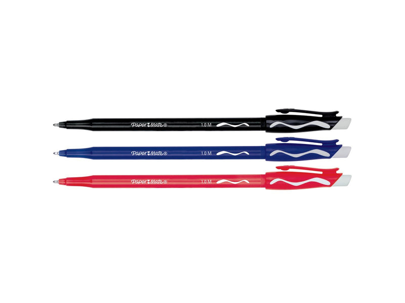 Paper Mate Replay Radierbarer Kugelschreiber | mittlere Spitze (1,0 mm) | sortierte Farben | 4 Stück