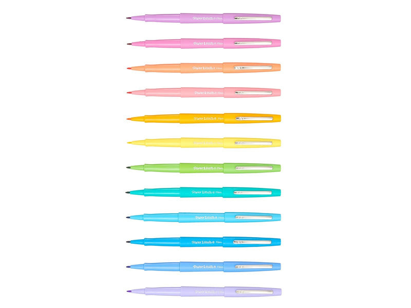 Paper Mate Papermate Flair-Stift | mittlere Spitze (0,7 mm) | Gemischte Farben | Tasche mit 16 Stiften