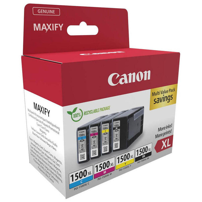 Canon Original PGI-1500XL Druckerpatronen 4er Multipack BK/C/M/Y (9182B010)