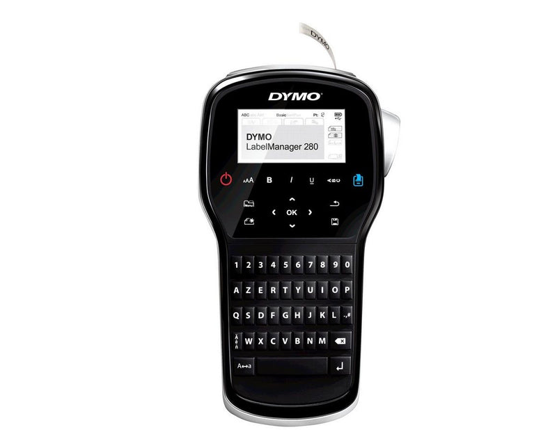 DYMO LabelManager 280 Etikettendrucker mit 2 Rollen D1 Etiketten & Tragetasche