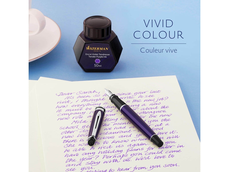 Waterman Füllertinte im Tintenfass | Tender Purple | Tintenflacon mit 50 ml