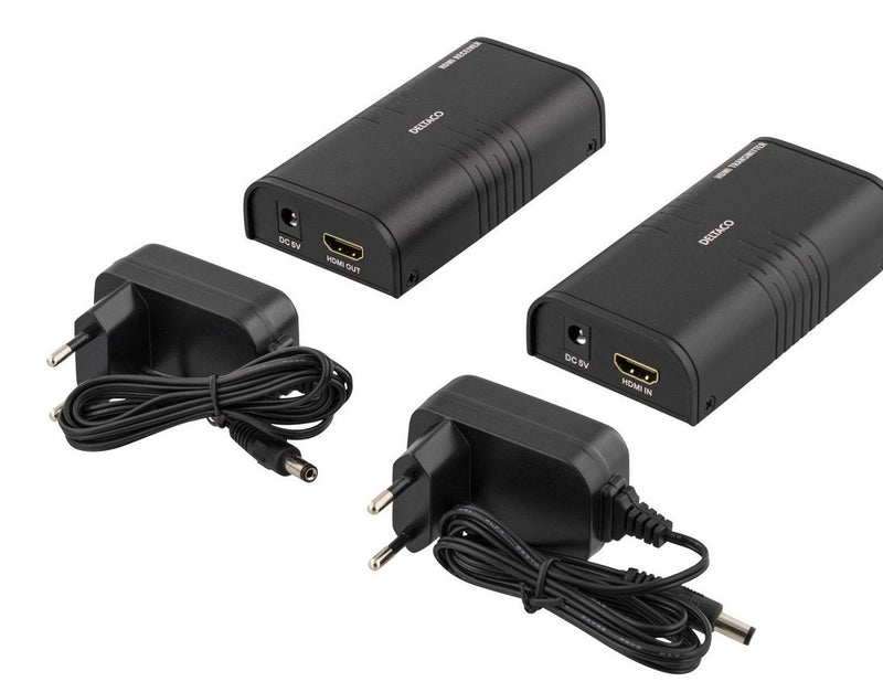 Deltaco Ethernet HDMI-forlænger op til 120m