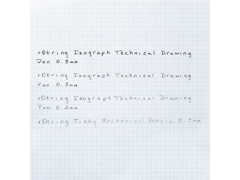 Rotring rOtring Isograph Fineliner College Set | 3 Isograph Tuschefüller (0,20 mm, 0,30 mm und 0,50 mm), Tikky Druckbleistift (0