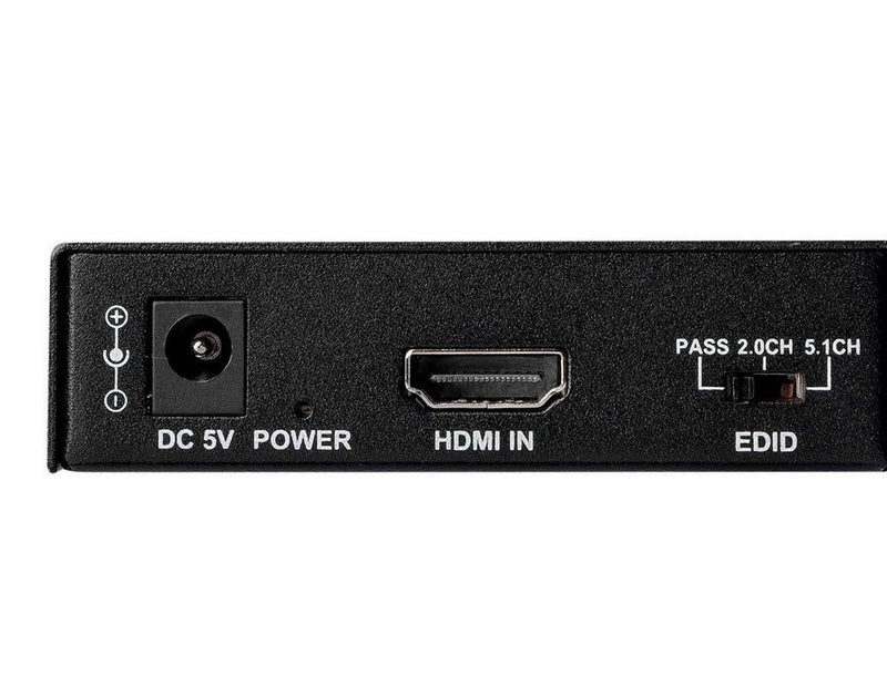 StarTech.com 4K HDMI Audio Extractor 4K 60Hz - HDR - Toslink Optical Audio - HDMI audio signal extractor