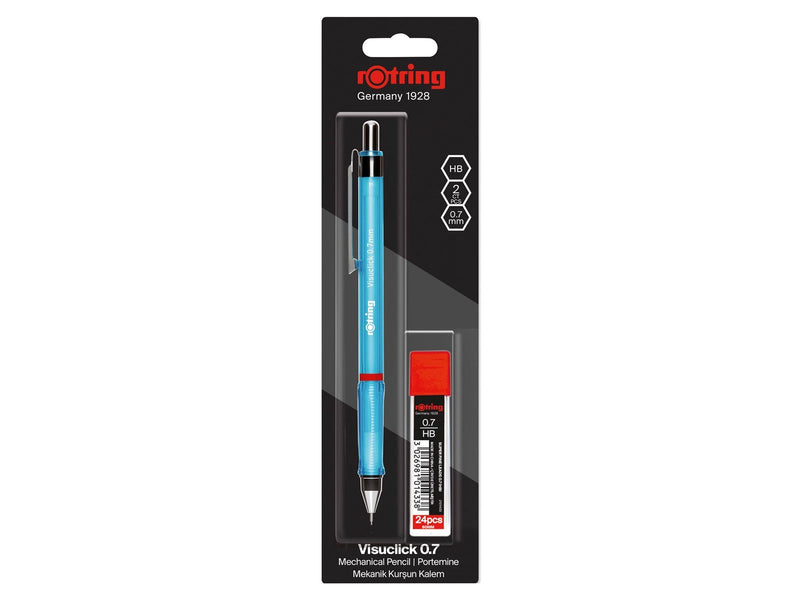 Rotring Visuclick Mechanical Pencil Set with 0.7mm 2B Leads (x24) | Assorted Barrel Colours