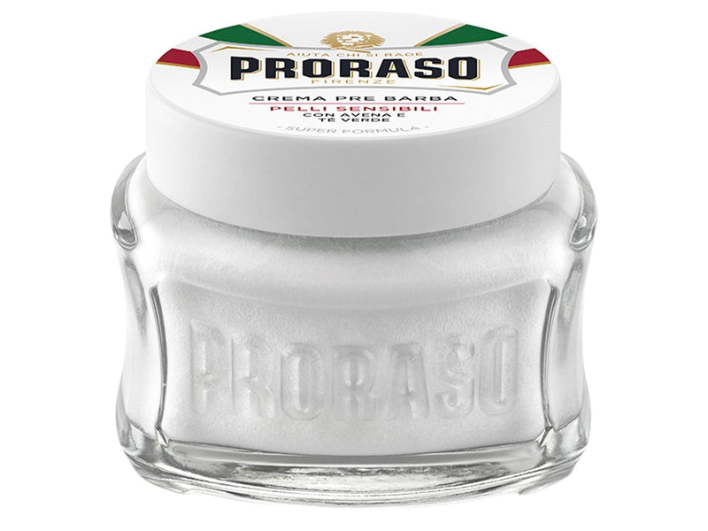 PRORASO Preshave Creme - Sensitive Green Tea & Oats - 100 ml