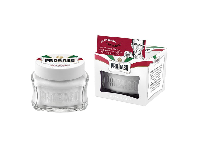 PRORASO Preshave Creme - Sensitive Green Tea & Oats - 100 ml