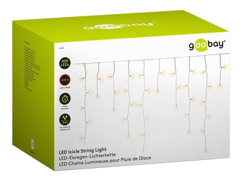 Goobay Icicle String Light with 400 LEDs transparent-bla