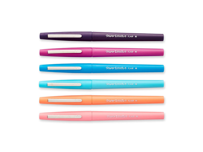 Paper Mate Flair Filzstifte | mittlere Spitze (0,7mm) | Tropical Farben | 8 Stück