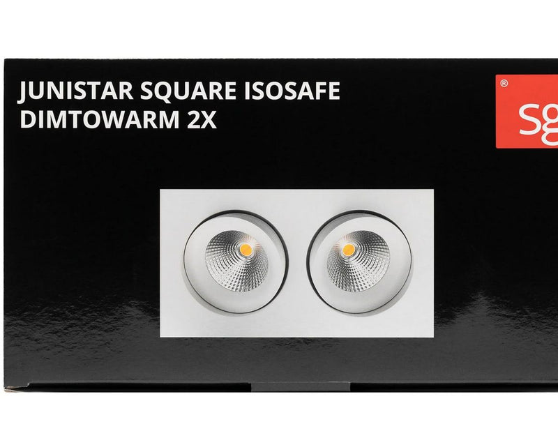 SG Armaturen Junistar square isosafe dimtowarm black 2x7w