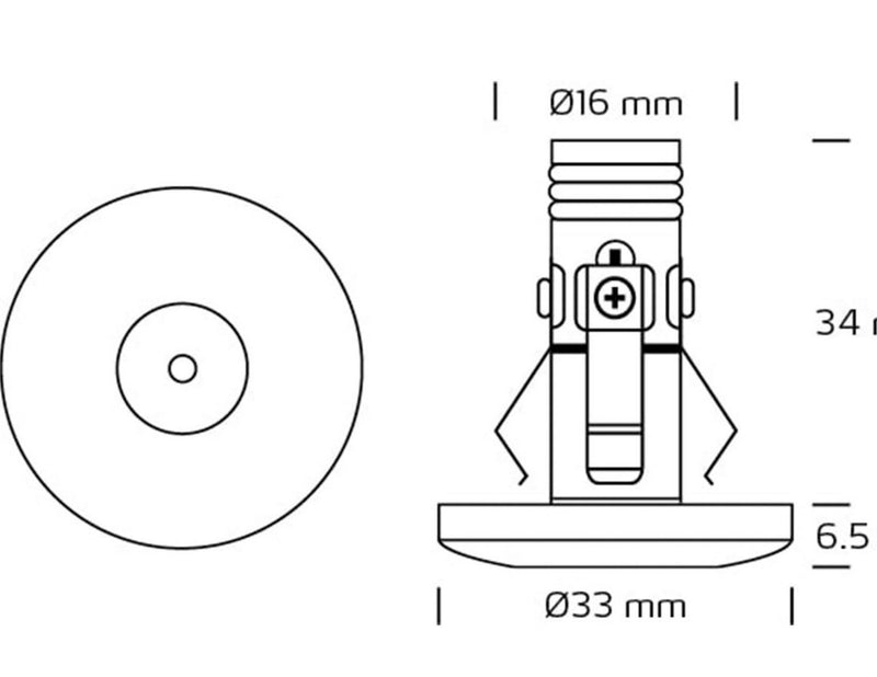 Nordtronic Elena mini downlight 350ma 2w led 2700k matt white