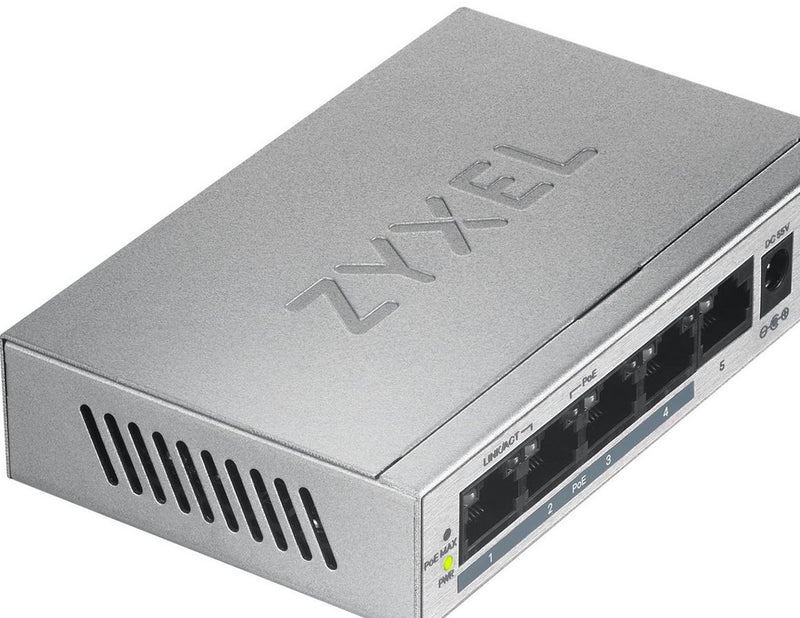 ZyXEL GS1005HP 5-Port GbE Unmanaged PoE+ (60W) Switch