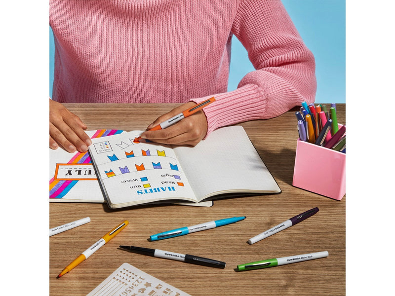 Paper Mate Flair Filzstifte | Fette Spitze (1,2 mm) | Verschiedene Farben | 12 Stück