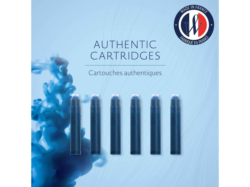 Waterman Füller-Tintenpatronen | International Standardgröße | Serenity Blue | 6 Stück