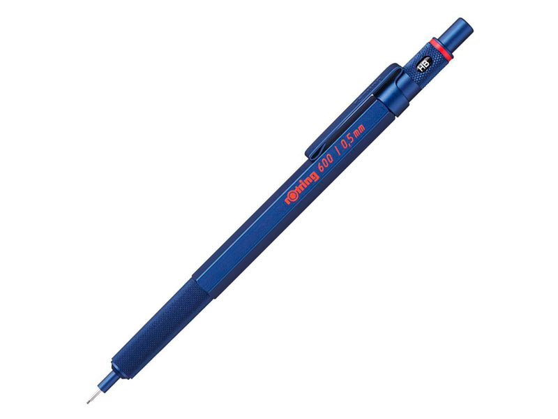 Rotring rOtring 600 Druckbleistift | 0,5 mm | Blau | Ergonomisches Vollmetallgehäuse