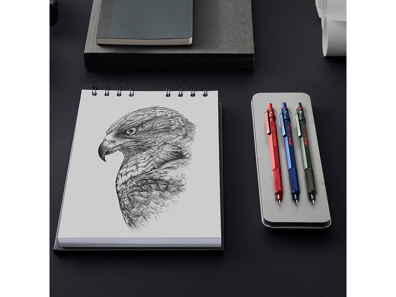 Rotring rOtring 600 Druckbleistift | 0,5 mm | Blau | Ergonomisches Vollmetallgehäuse