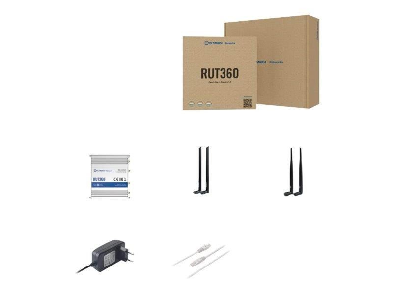 Teltonika RUT360 LTE CAT6 Industrial Cellular Router - Wireless router N Standard - 802.11n