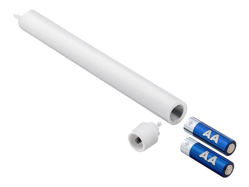 Pro Set of 5 white LED real wax rod candles incl. rem